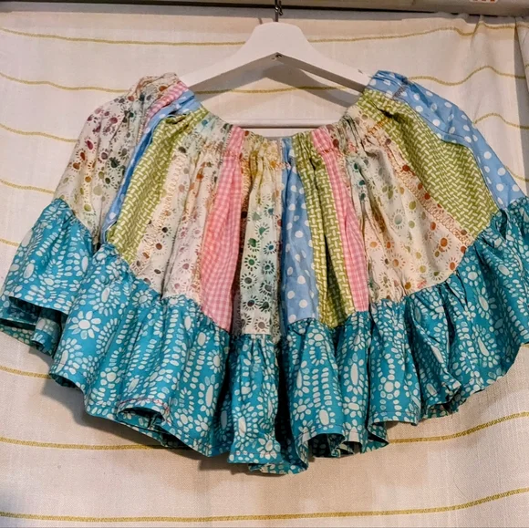 🍄✨Handmade Patchwork Ruffle Tube-Top ✨🍄 - Picture 3 of 4